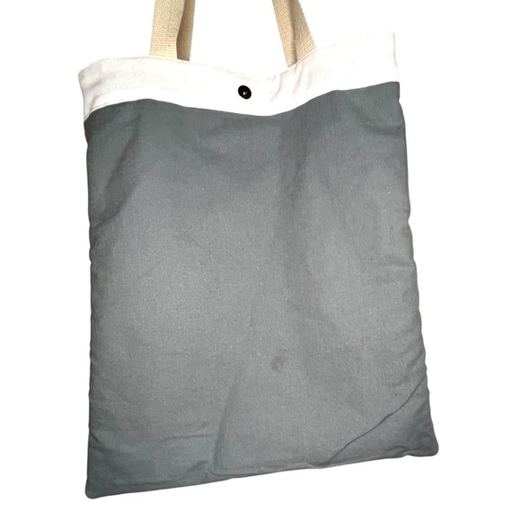 Milly Green 100% Cotton Scottie Tote Bag Snap Closure - Picture 7 of 7